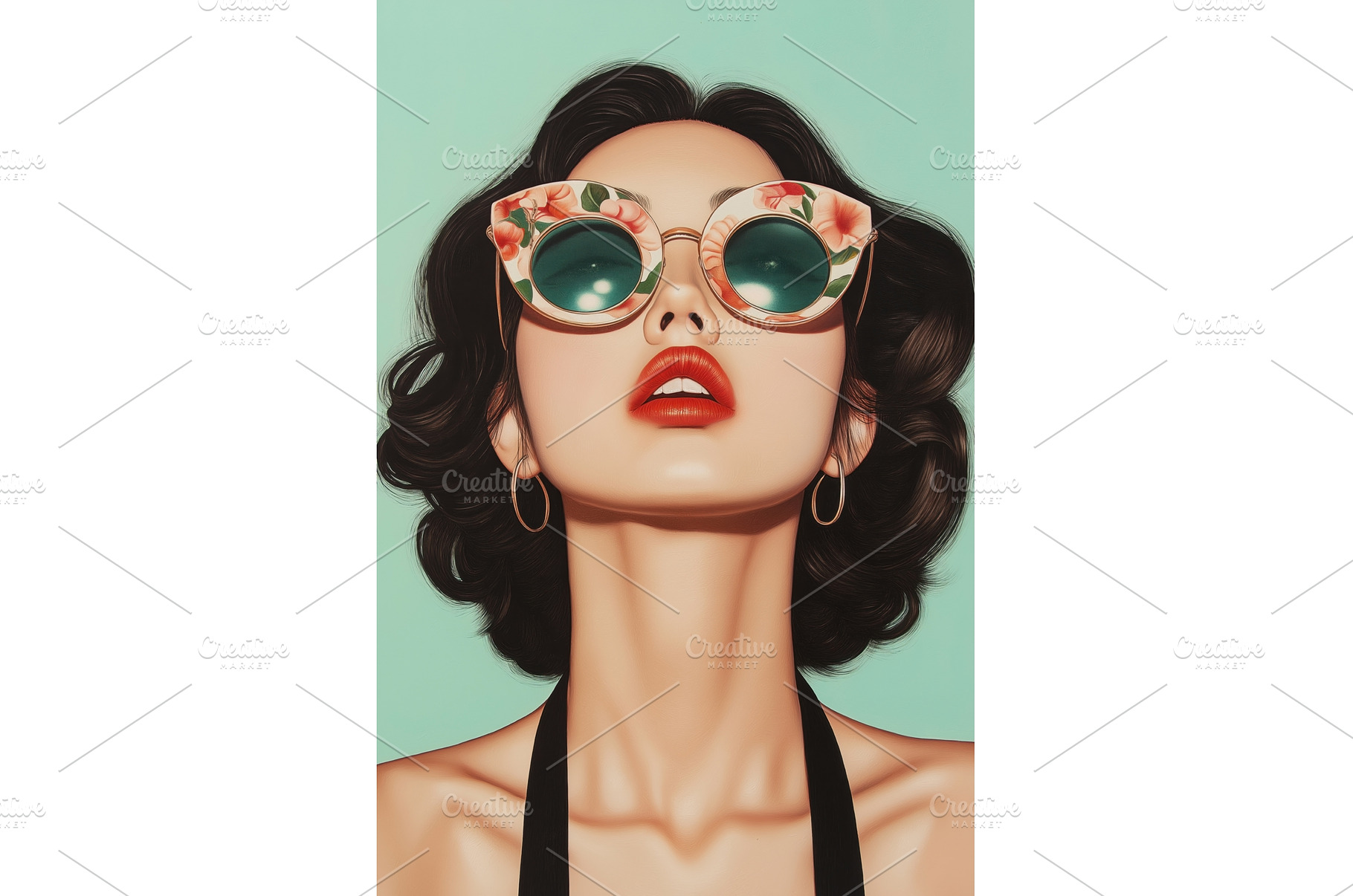 A stylish Asian woman with red lips, a Person Photo by Sergey Kotenev