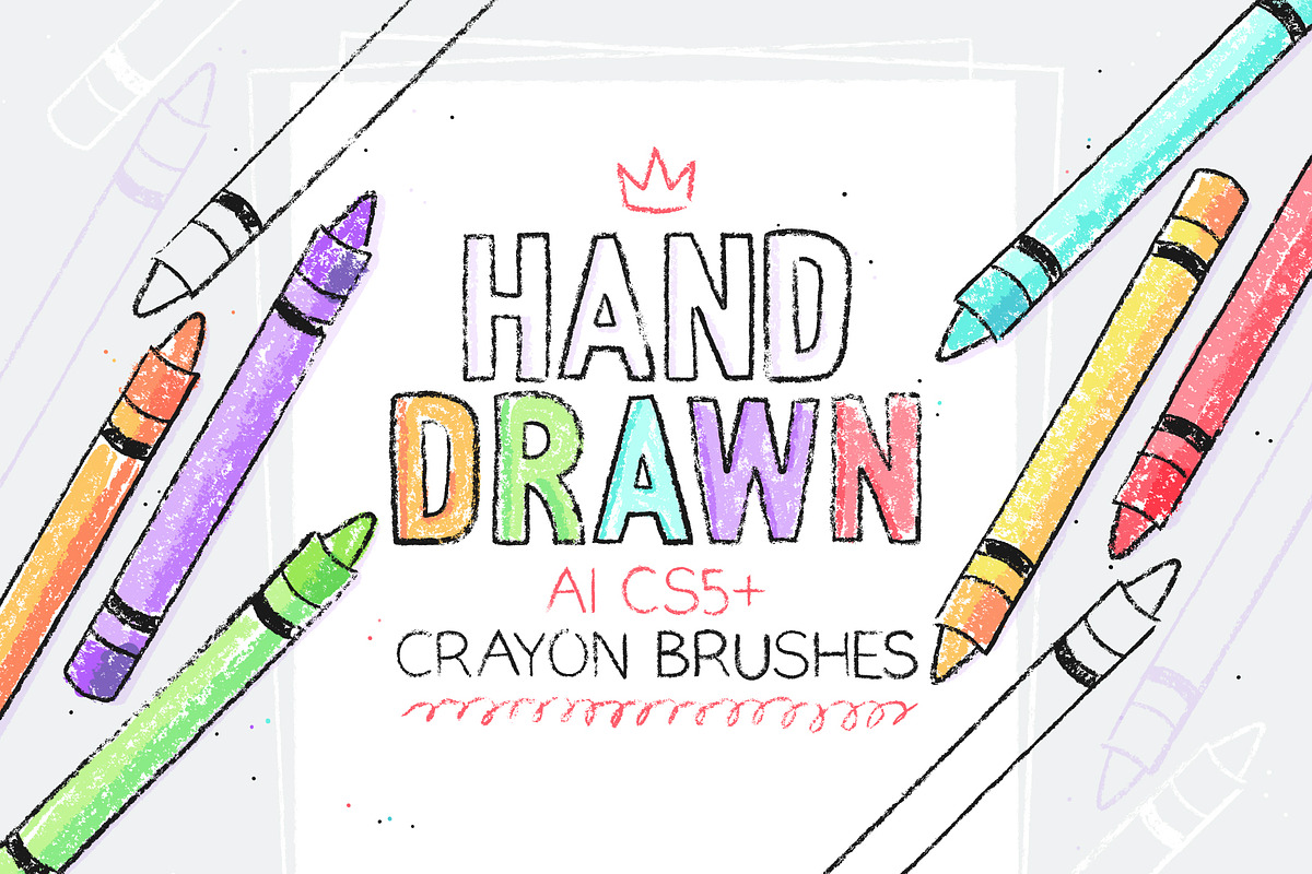 Hand Drawn Crayon Brushes, a Brush Add-On by Side Project (Photo 1 of 6)