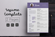 Modern Resume & CoverLetter Template, a Resume Template by Hito Graphic (Thumbnail 1 of 8)