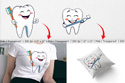Dentist Tooth Clipart, a Graphic by Artnoy (Thumbnail 3 of 5)