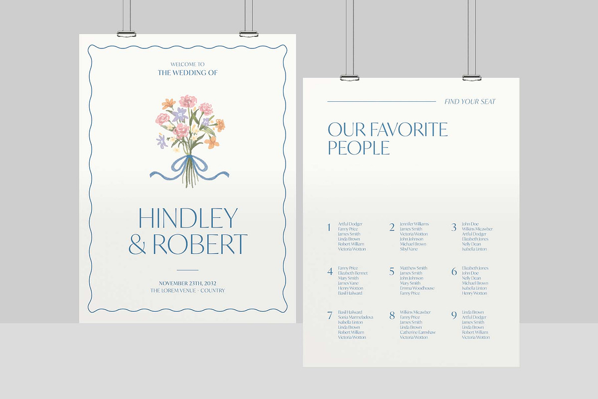 Wedding Welcome Sign & Seating Chart, a Poster Template by BrandPacks (Photo 4 of 5)