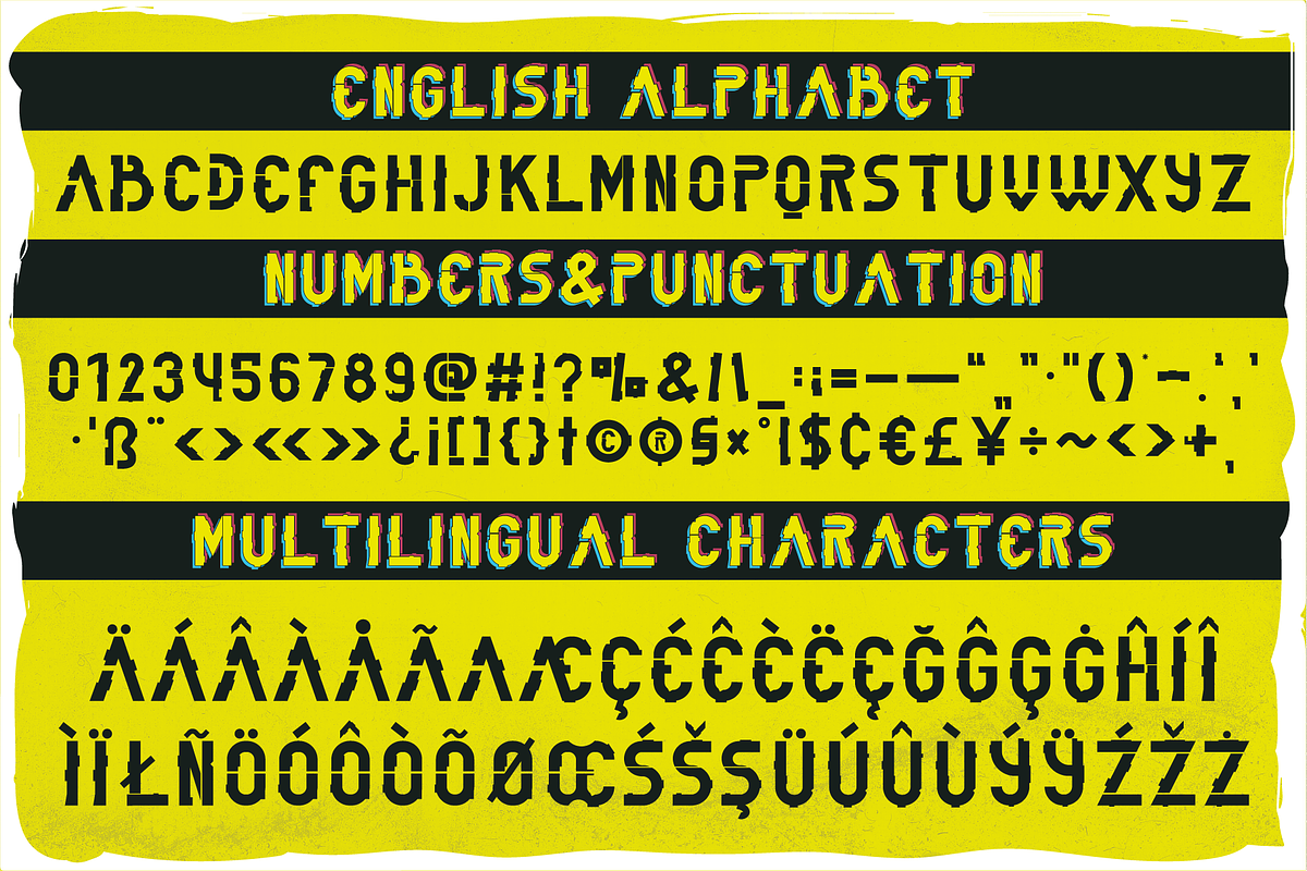 Hologram font + 4 bonus designs, a Font by Heather_insane (Photo 3 of 4)