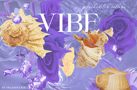 Vibe - purple psychedelic collage