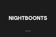 Nightboont - Display Font, a Sans Serif Font by Nian Keun Studio (Thumbnail 1 of 11)