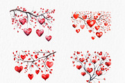 Watercolor valentine clipart, an Object Graphic by MyLittleMeow (Thumbnail 3 of 7)