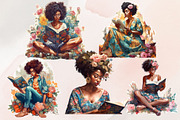 Study Black Girl Magic Clipart Set, an Illustration by Jalina Clipart Studio (Thumbnail 3 of 6)