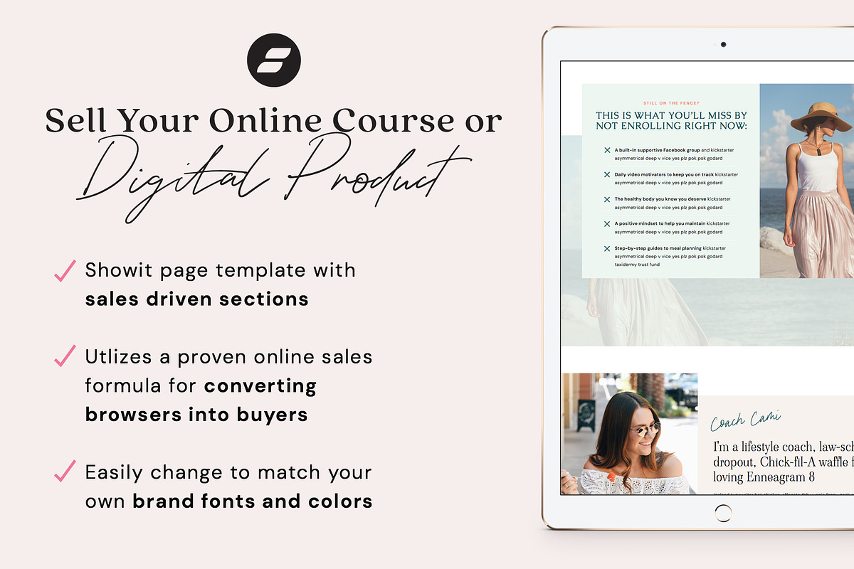 Sales Landing Page Health Coach, a Landing Page Template by Sugar Studios (Photo 2 of 5)