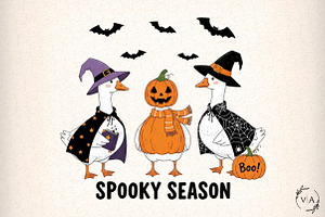 Goose Halloween-Goose Halloween, an Illustration by Craft Nest