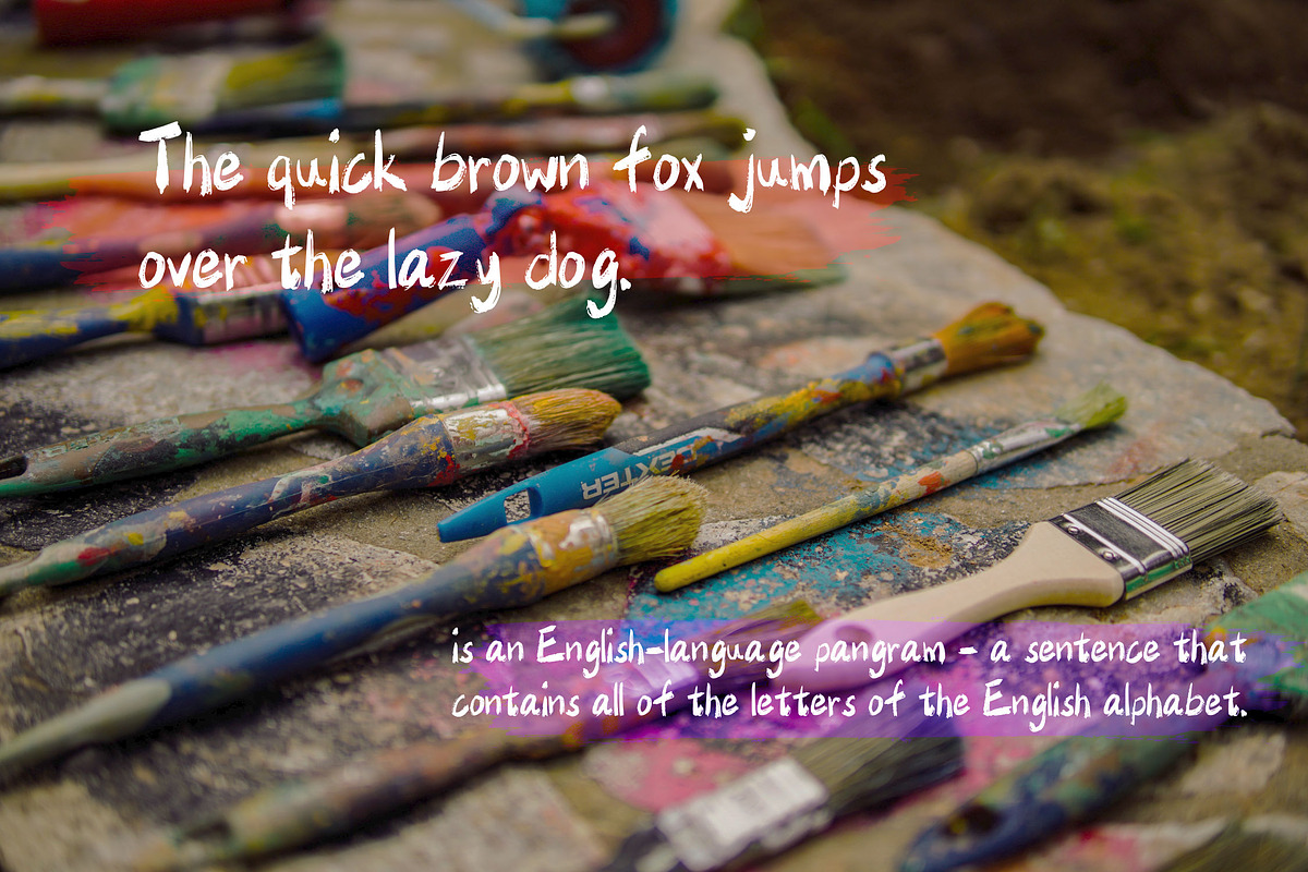 Dryness Brusher Font, a Script Font by itefan Studio (Photo 4 of 4)