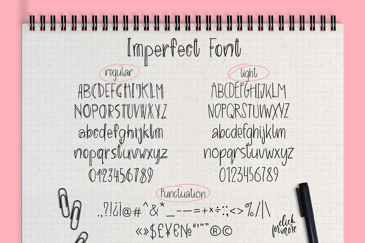 Imperfect. Marker scribble font preview 8