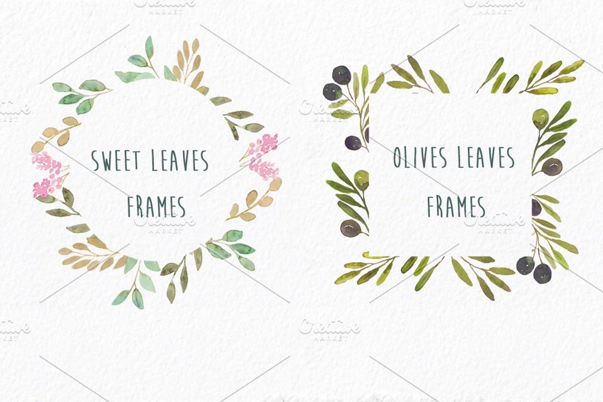 Embellished Frames: flowers & leaves, a Decorative Illustration by MaraquelaStudio (Photo 4 of 8)