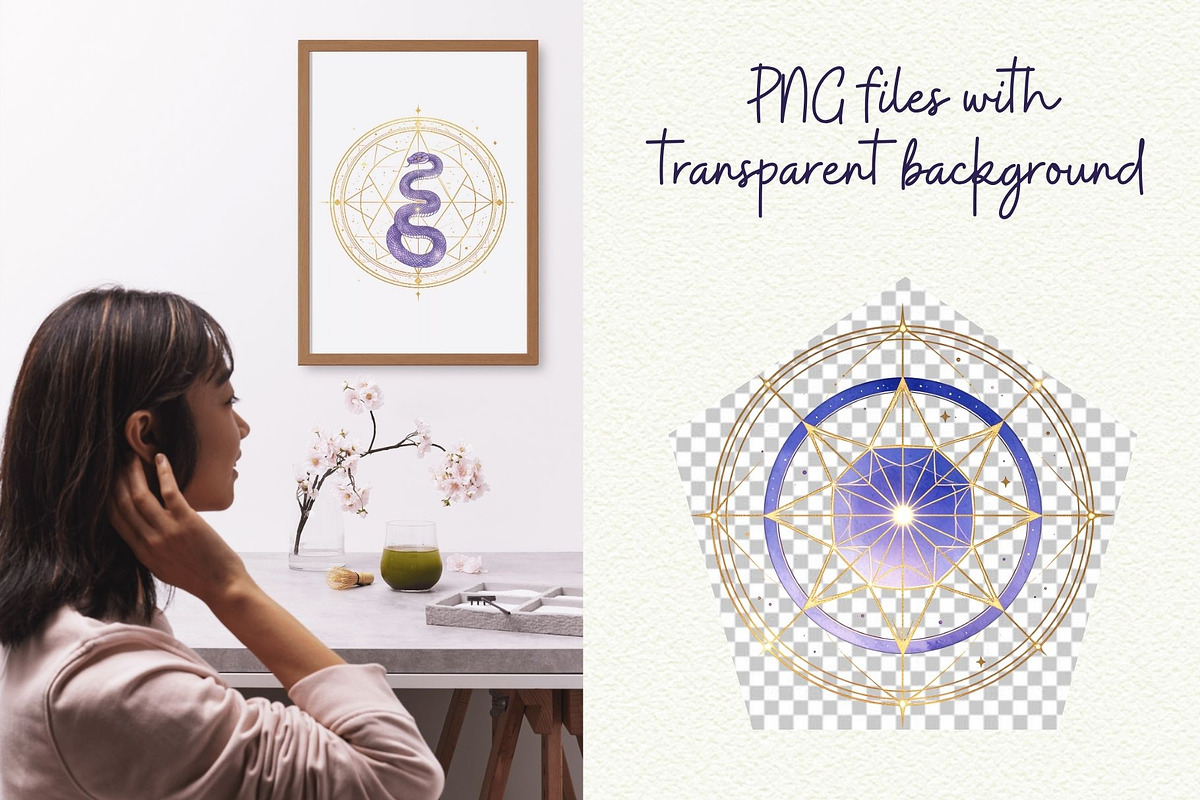 Celestial Sacred Geometry Clipart, an Object Graphic by Anna Design Studio (Photo 6 of 8)