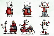 Whimsical Quirky Animals Clipart, an Illustration by Creative Art (Thumbnail 4 of 13)