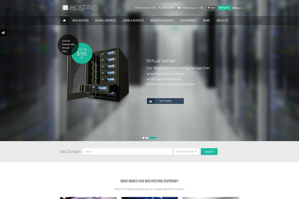 Hosting - Multipurpose Drupal Theme, a Websites & App Template by osstemplate (Photo 2 of 3)