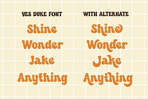 Yes Duke - Cute Retro Groovy Font