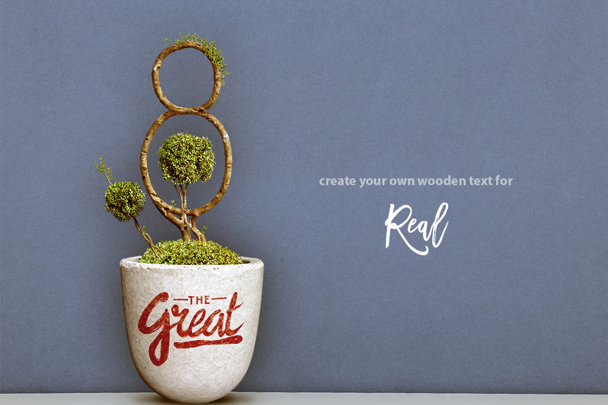 Wood Lathe - Real wood text maker preview 6