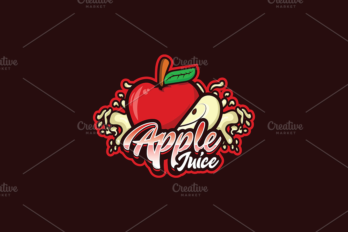 Apple Juice Mascot Logo Template, a Branding & Logo Template by HasnainGFX (Photo 3 of 3)