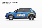 Retro Electric Hatchback Mockup Set, an Advertising Mockup by Halal Graphic Studio (Thumbnail 7 of 16)