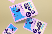 Flat Design Kids Birthday Invitation, an Invitation Template by graphicook (Thumbnail 2 of 3)