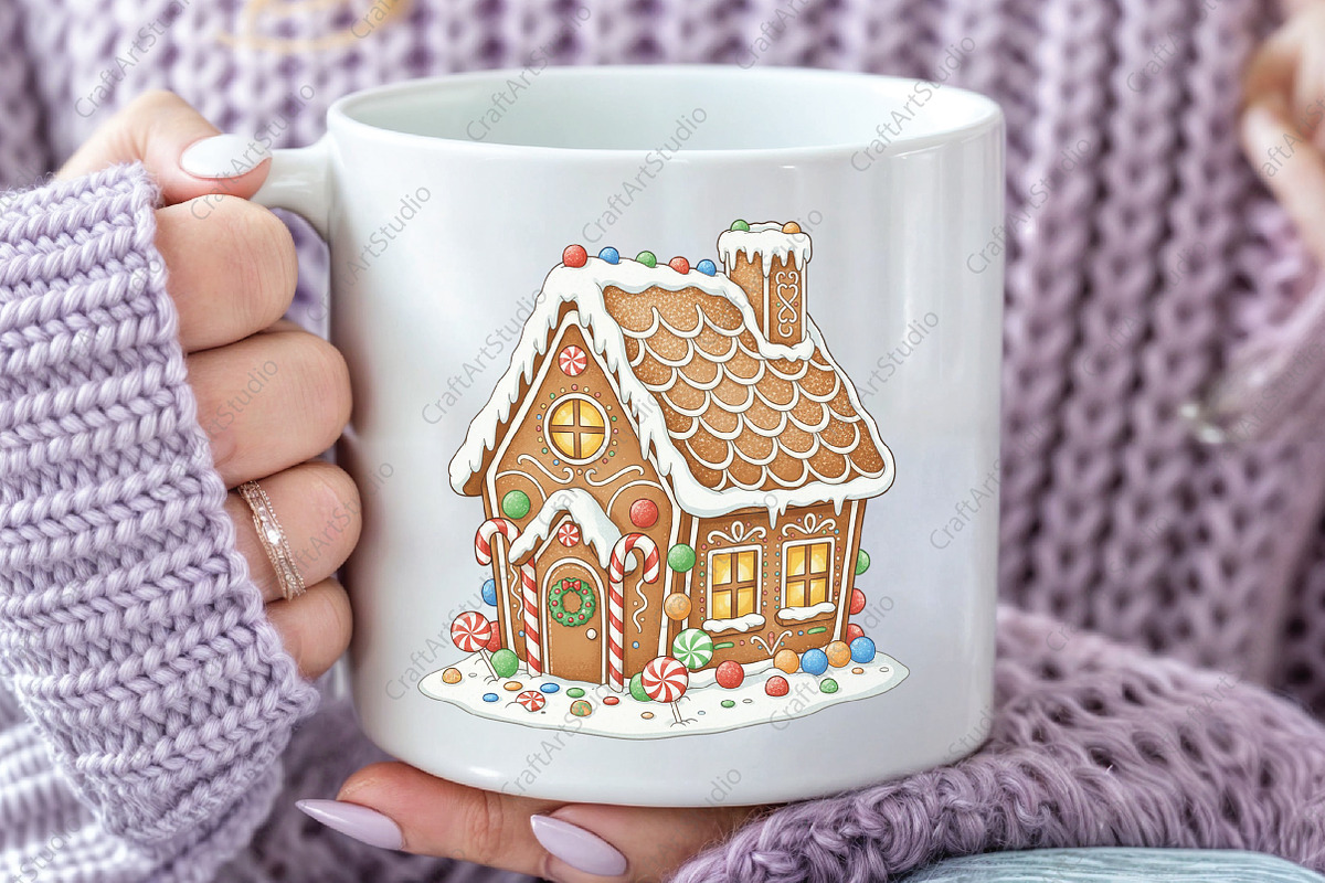 Whimsical Gingerbread House, an Illustration by CraftArtStudio (Photo 3 of 4)