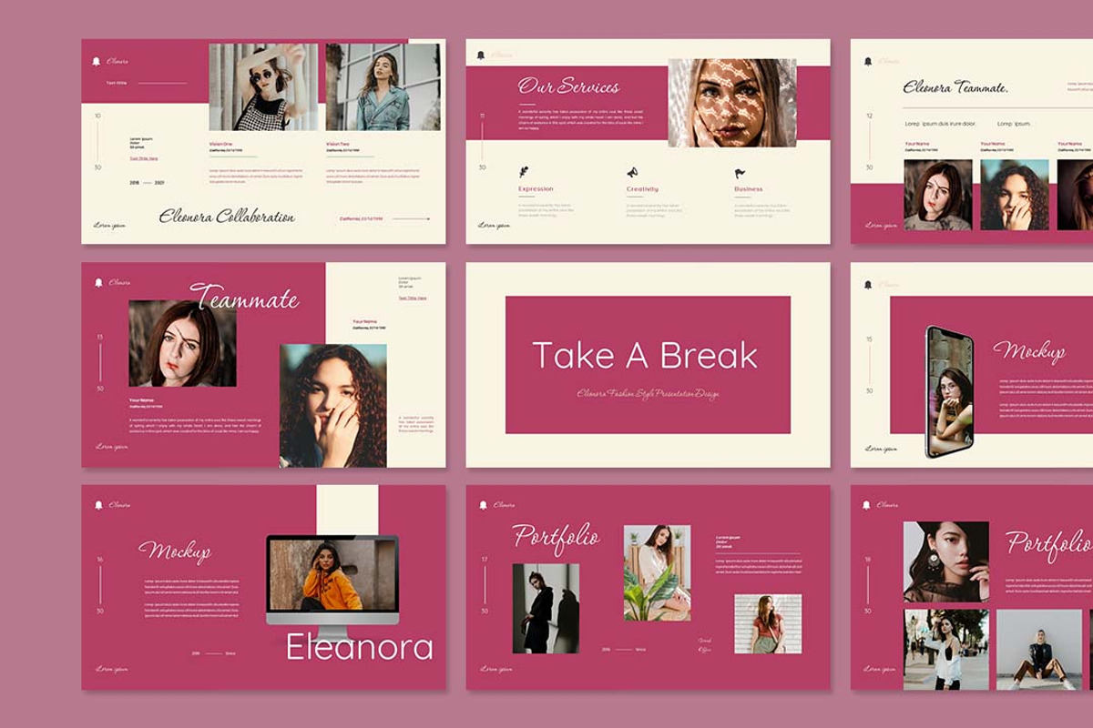 Eleanora Presentation Template, a Presentation Template by Analogous Temp (Photo 3 of 5)