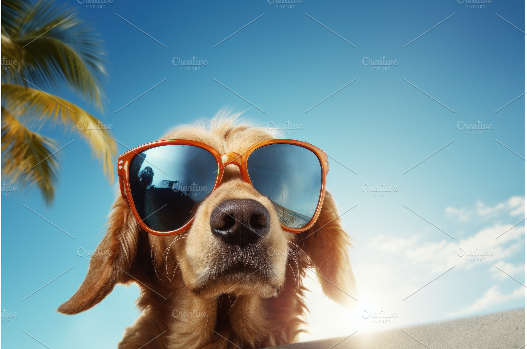 Edgy Dog sunglasses. Generate Ai, an Animal Photo by Ylivdesign