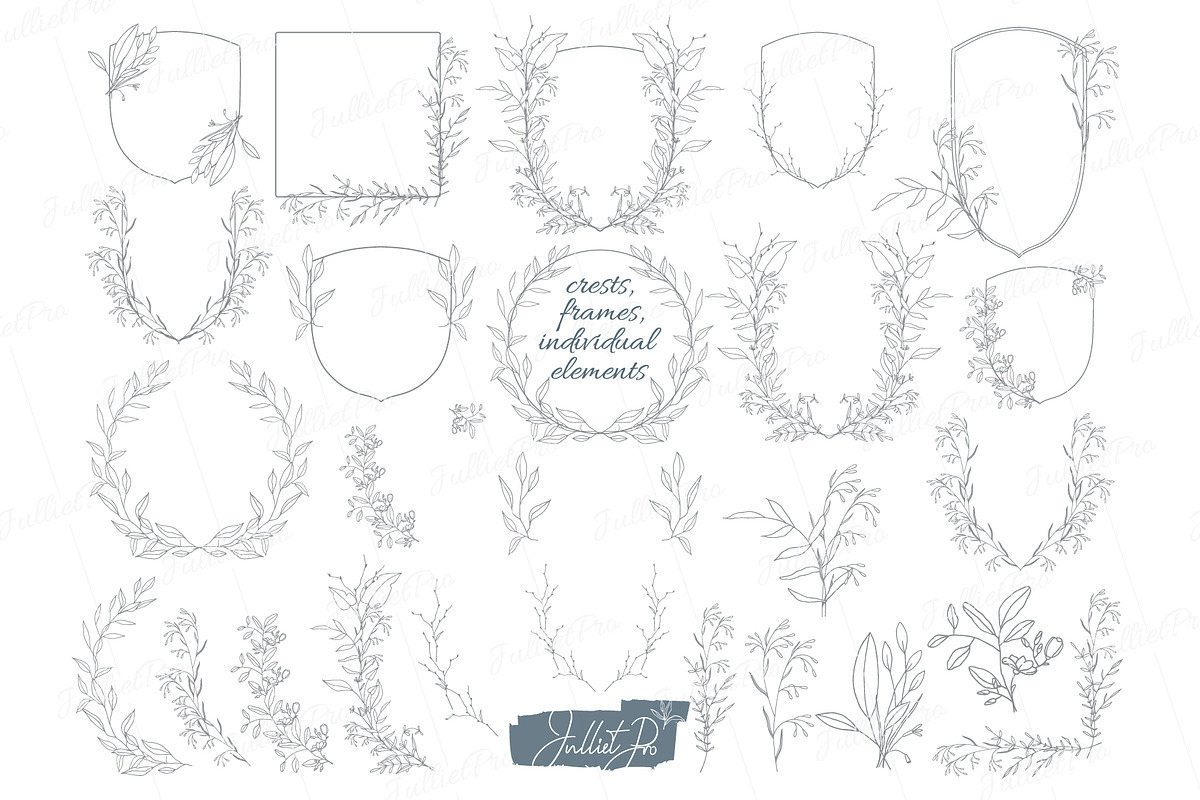 Wildflowers: Wedding clipart, a Decorative Illustration by JuDesign (Photo 2 of 5)