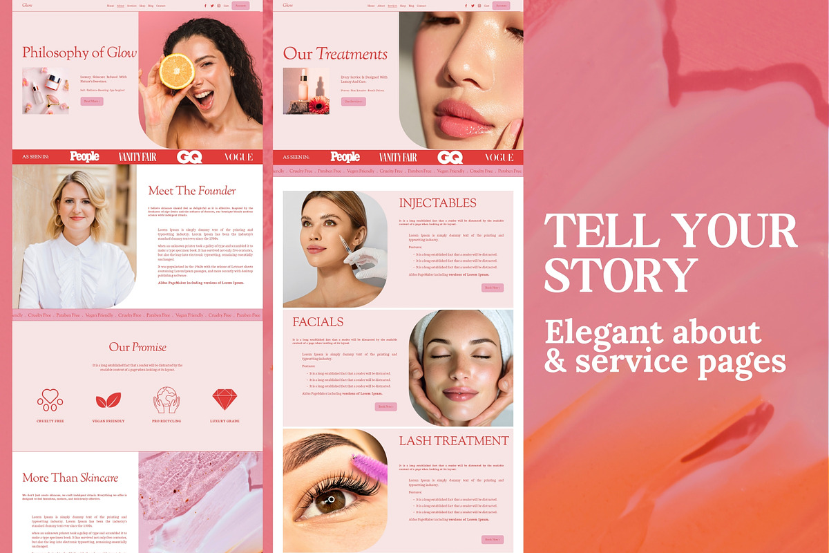 Squarespace Beauty Shop Template, a Squarespace Template by Sofia Designs (Photo 4 of 8)