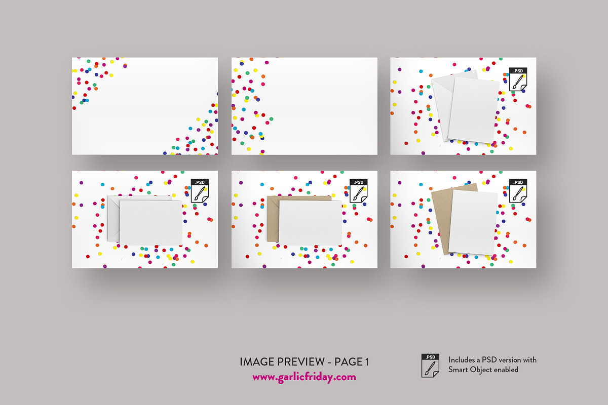 Rainbow Confetti Bundle, a Books & Magazine Mockup by Garlic Friday Design (Photo 2 of 4)