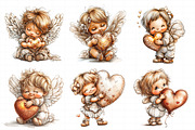 Whimsical Cupid With Hearts Clipart, an Illustration by Daily.Designs (Thumbnail 7 of 8)