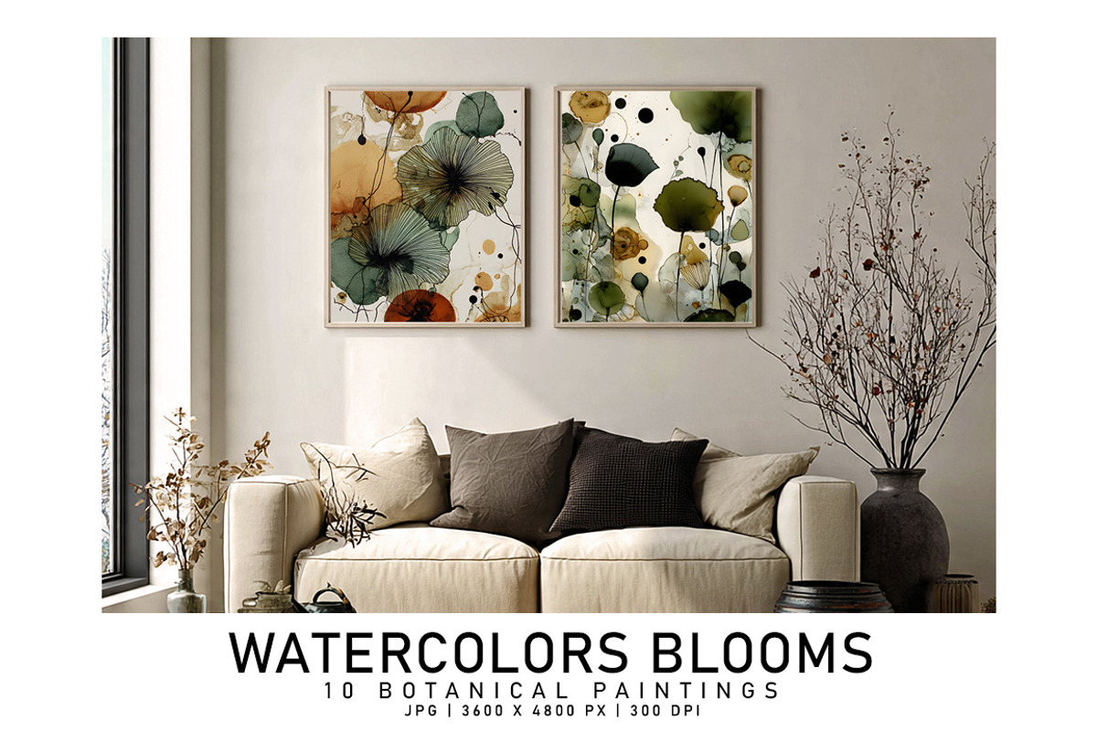 Watercolor Blooms, a Decorative Illustration by Digital Art Creations (Photo 5 of 6)