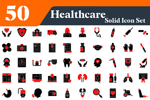 Healthcare Solid Icons Bundle, a Solid Icon by EllaMaiyaali