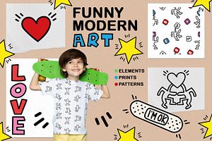 Children Clipart In Modern Style