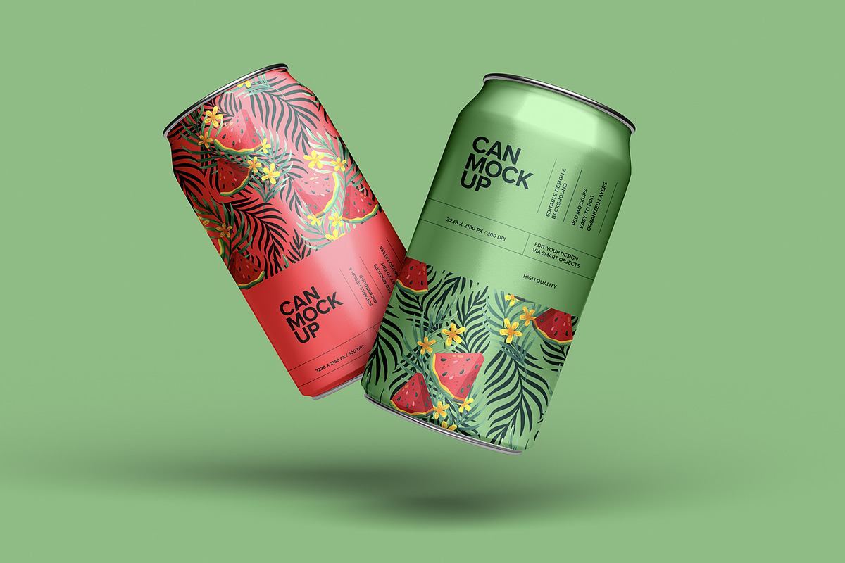 Soda Can Mockup Set, a Cups & Container Mockup by dpi (Photo 17 of 20)