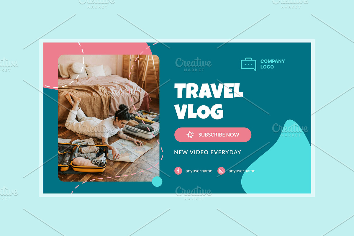 Travel Youtube Thumbnail Template, a Social Media Template by hekenostudio (Photo 5 of 6)