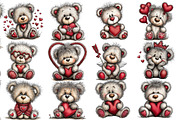 Valentine Teddy Bear clipart, an Illustration by Designworld (Thumbnail 3 of 4)