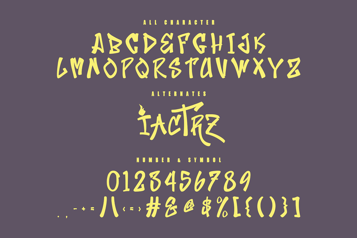 Rossick Graffiti Display Font, a Handwritten Font by Maulana Creative (Photo 4 of 7)