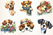 About Watercolor Peeking Dog Clipart, an Illustration by DreamCafeArt (Thumbnail 2 of 6)