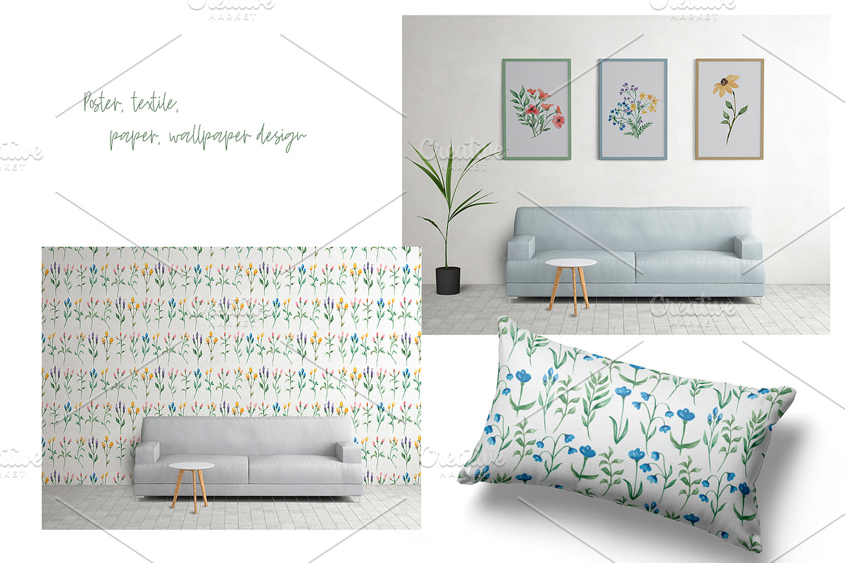 Watercolor Wildflowers Collection, a Decorative Illustration by MayaNavits (Photo 11 of 14)