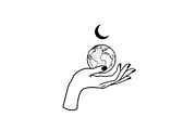 Hand Globe Silhouette Bundle, an Illustration by Designs_River (Thumbnail 3 of 31)
