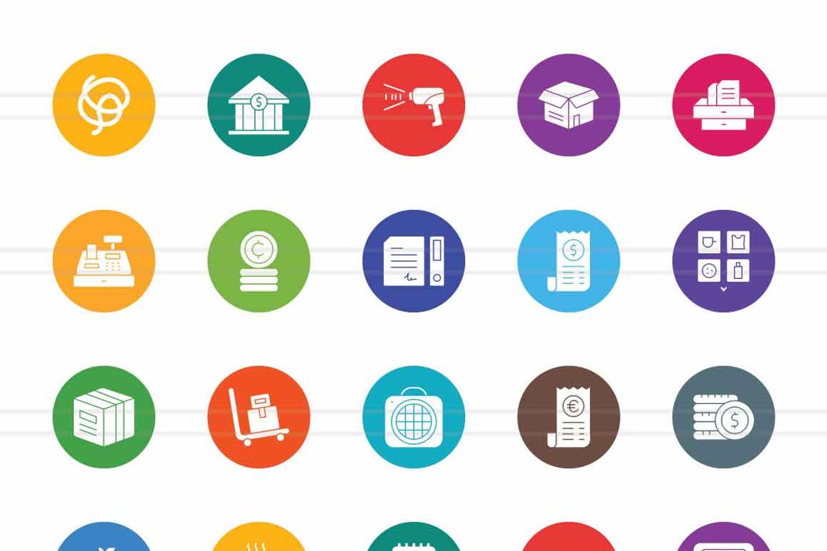 Finances & Trade Flat Round Icons, an Icon by IconBunny (Photo 2 of 2)