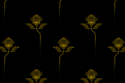 Thistle art deco flower pattern, a Pattern Graphic by Queen of Infographics (Thumbnail 2 of 4)