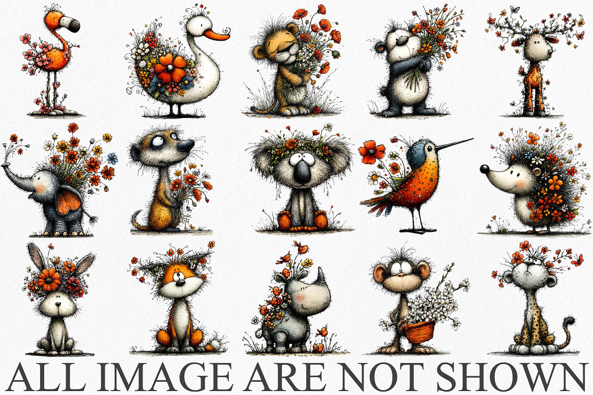 Whimsical Spring Safari Clipart PNG, an Illustration by Canvas Craft (Photo 3 of 7)
