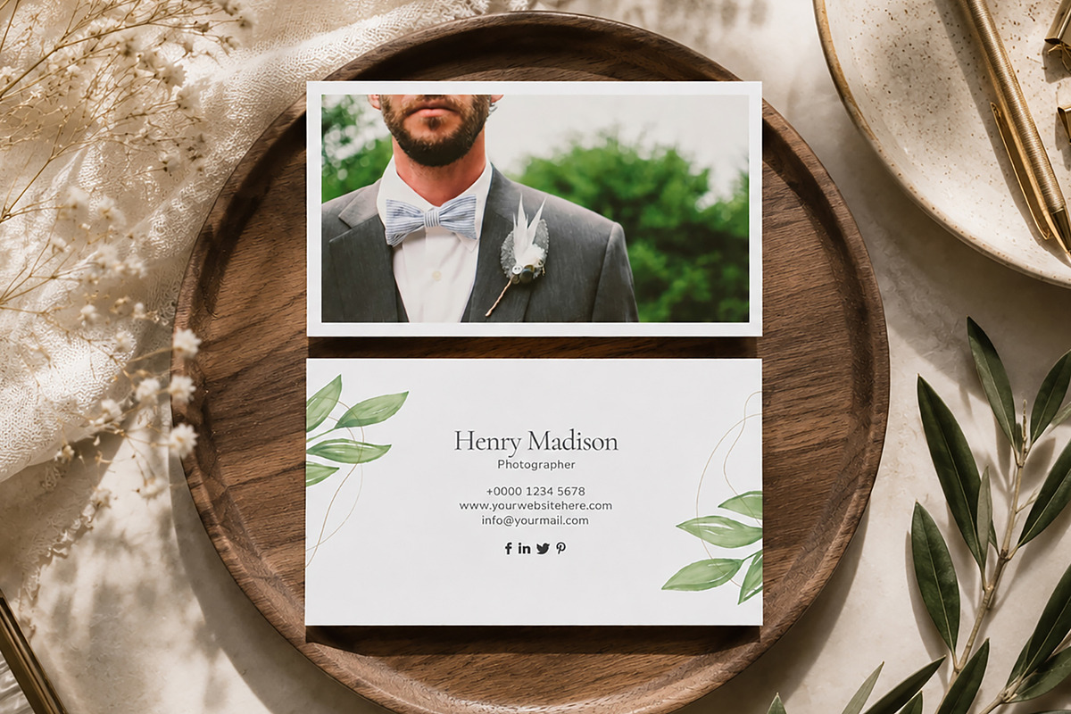 Wedding Photography Business Card, a Business Card Template by Saman Osama (Photo 1 of 5)