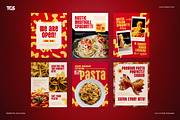 Pasta Restaurant Social Media Pack, a Flyer Template by The Good Store (Thumbnail 1 of 4)