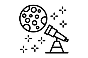 Astronomy Line Icon, an Icon by Pexelpy