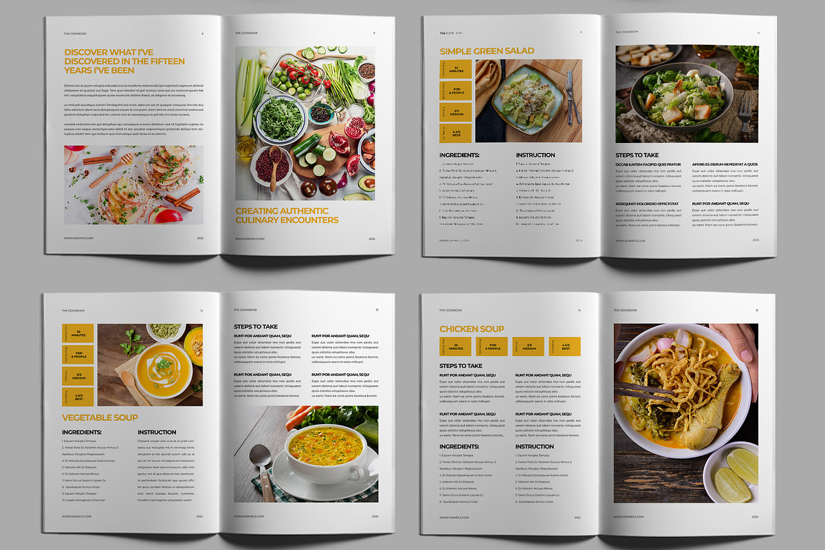 Recipe Cookbook Template, a Magazine Template by MightyDesign (Photo 6 of 8)