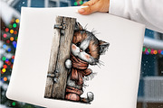 Whimsical Floral Spring Cats Png, an Illustration by SinaCreation (Thumbnail 5 of 7)