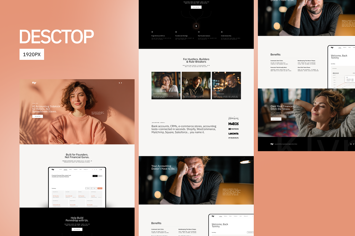 AI Accounting - Desktop & Mobile, a Landing Page Template by Ceaso Store (Photo 2 of 3)