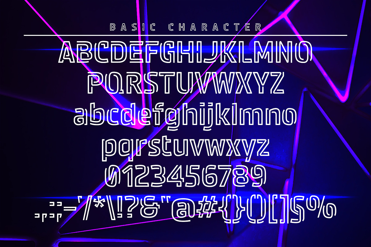 Neonstar - Night Light Display, a Sans Serif Font by Mokatype Studio (Photo 8 of 10)